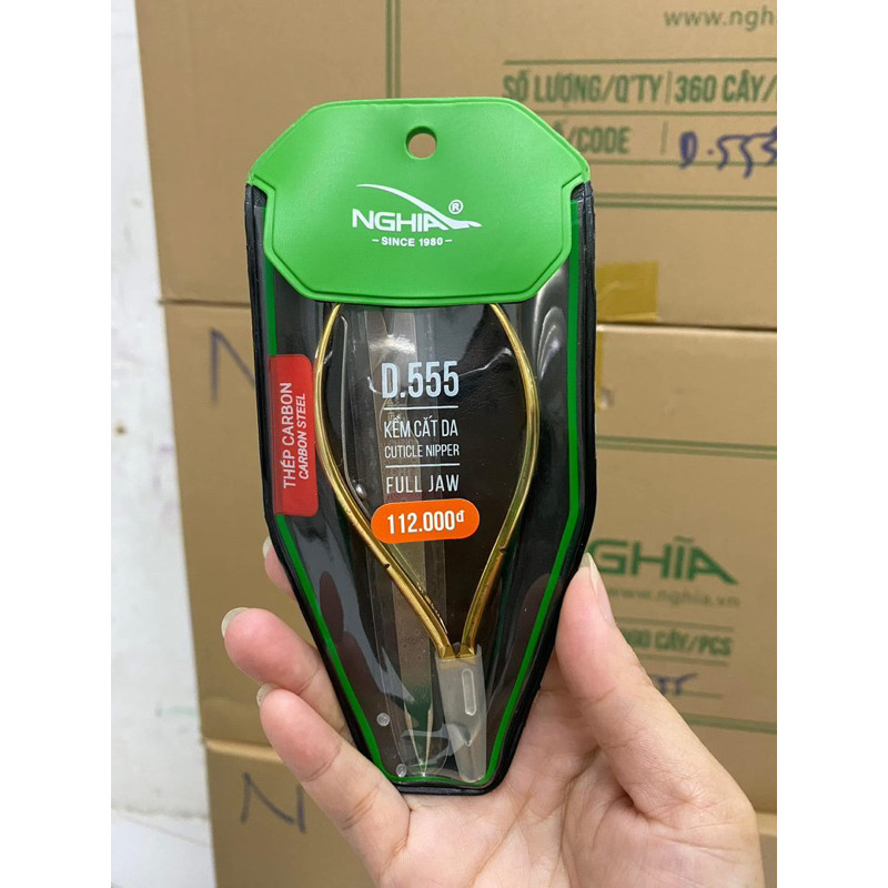 Kìm nghĩa cắt da D555, kìm nghĩa nhặt da D555 chính hãng//