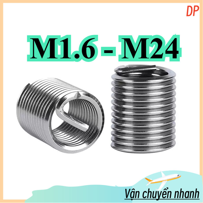Ren cấy ốc Inox 304 ren cấy helicoil Ren cấy Helicoil  Nẹp ren bằng thép không gỉ 304 (Hệ mét) M1.6-