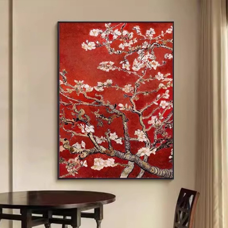 Tranh Treo Phòng Khách Hoa Chim Vui Vẻ Trên Cành Cây/ Tranh Tráng Gương/Tranh Decor Phòng60x80cm