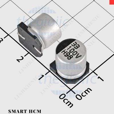 [5 Cái]- Tụ Nhôm SMD 33uF 100V 10x10.5mm Smart. HCM City