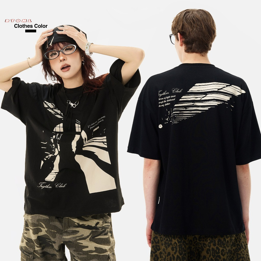 Áo Thun Nam Nữ Họa Tiết Áo Phông Tay Lỡ Chất Vải Cotton Unisex 260gsm Local Brand- RTOML Thời trang