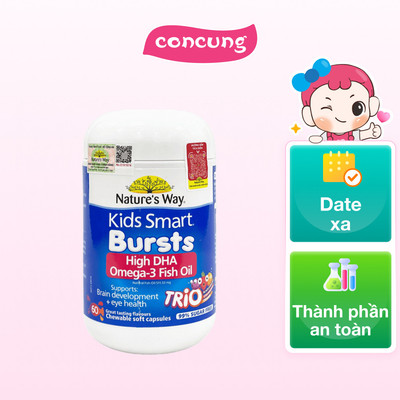 Thực phẩm bảo vệ sức khỏe Nature's Way Kids Smart Bursts High DHA Omega-3 Fish Oil 60v/l