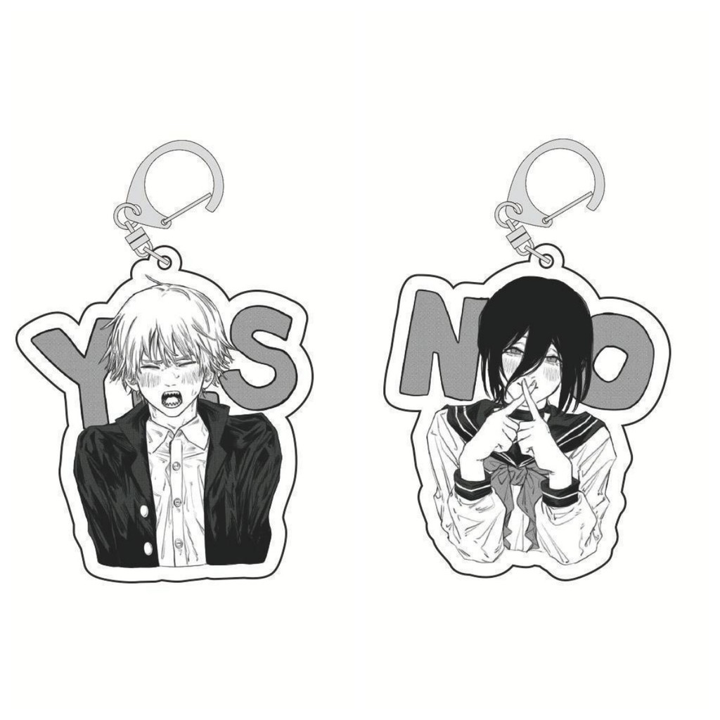 Chainsaw Man Anime keychain Denji acrylic key chain man Reze key ring women bag Pendant Ornament cut