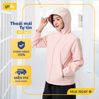   Áo khoác nữ có mũ liền lót lông cao cấp giữ ấm cản gió thương hiệu YODY AKN7015