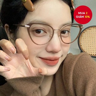 Kính mắt mèo -0.50 đến -6.00 Khung kim loại Chống ánh sáng xanh Kính mắt theo toa Photochromic dành cho nữ Phong cách Retro Y2K