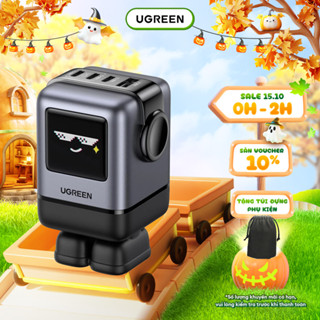 Củ sạc nhanh Robot Ugreen Uno 100W | Công nghệ GaN | Sạc 4 thiết bị cùng lúc | Bảo hành 18 tháng 1 đổi 1 | 45514B