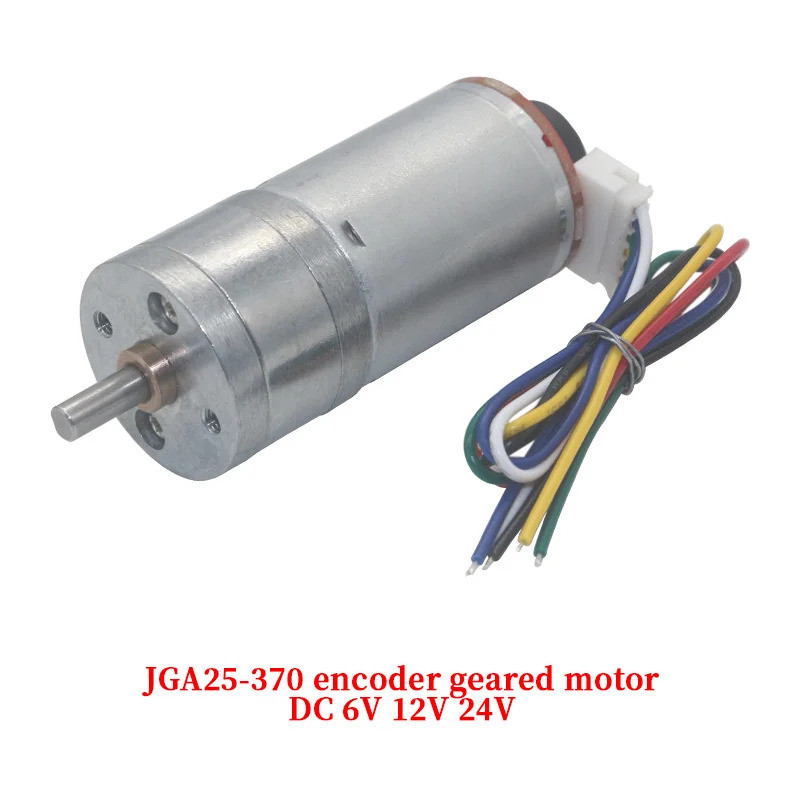 Động cơ giảm tốc DC JGA25-370 với bộ mã hóa tốc độ đĩa mã đo thời điểm mạnh 6V 12V 24V H