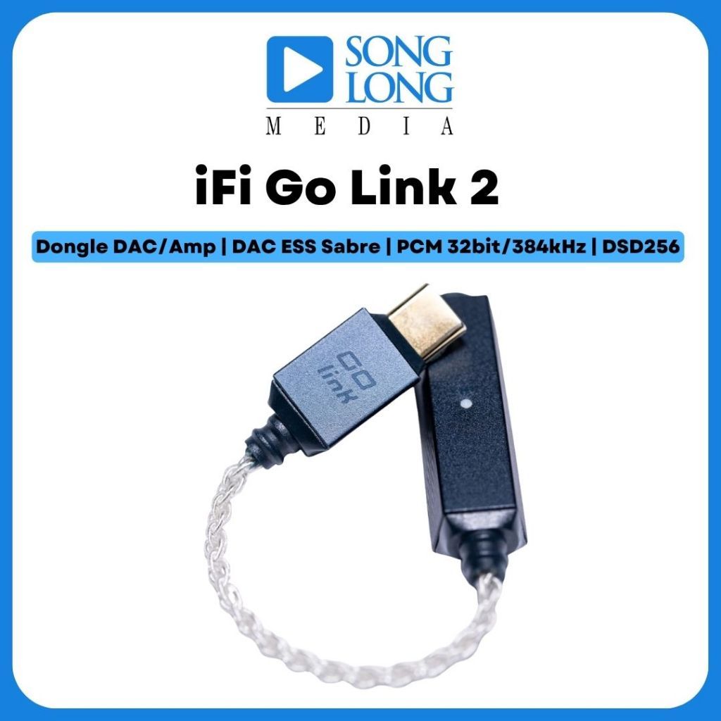 Thiết bị giải mã âm thanh di động Dongle DAC/Amp iFi Go Link 2 - Chính hãng phân phối