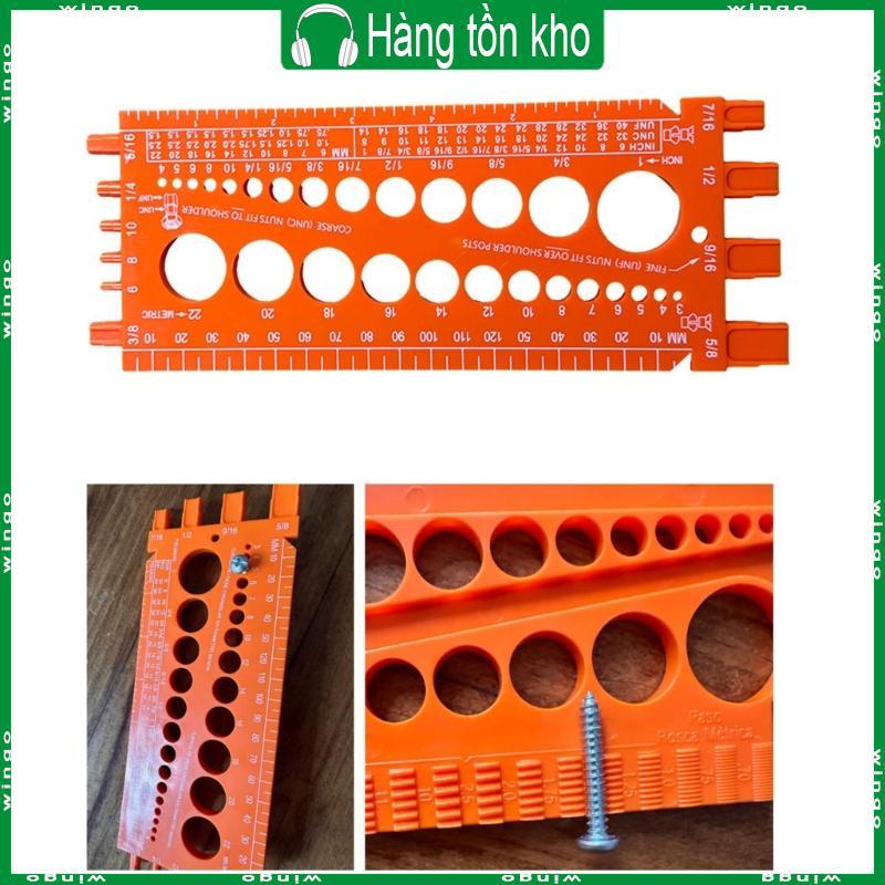WIN Nut And Bolt Drill Bit Thread Checker Vít ImperialsTool Gauges Tester