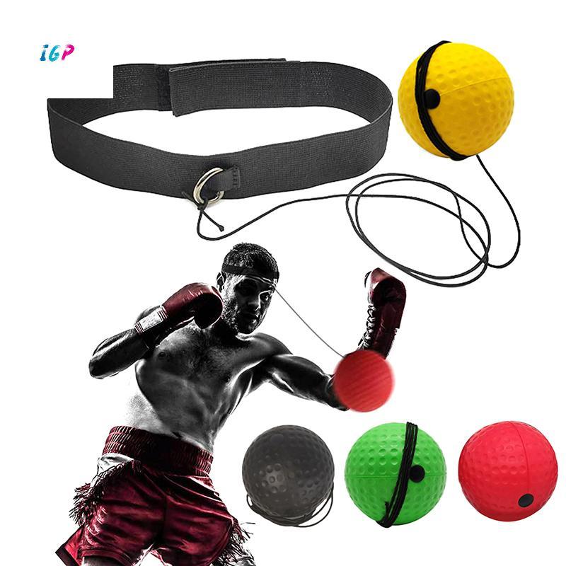 (IGP) Boxing Speed Ball Head-mounted PU Punch Ball MMA Sanda Training Hand Eye Reaction Gym Sandbag 