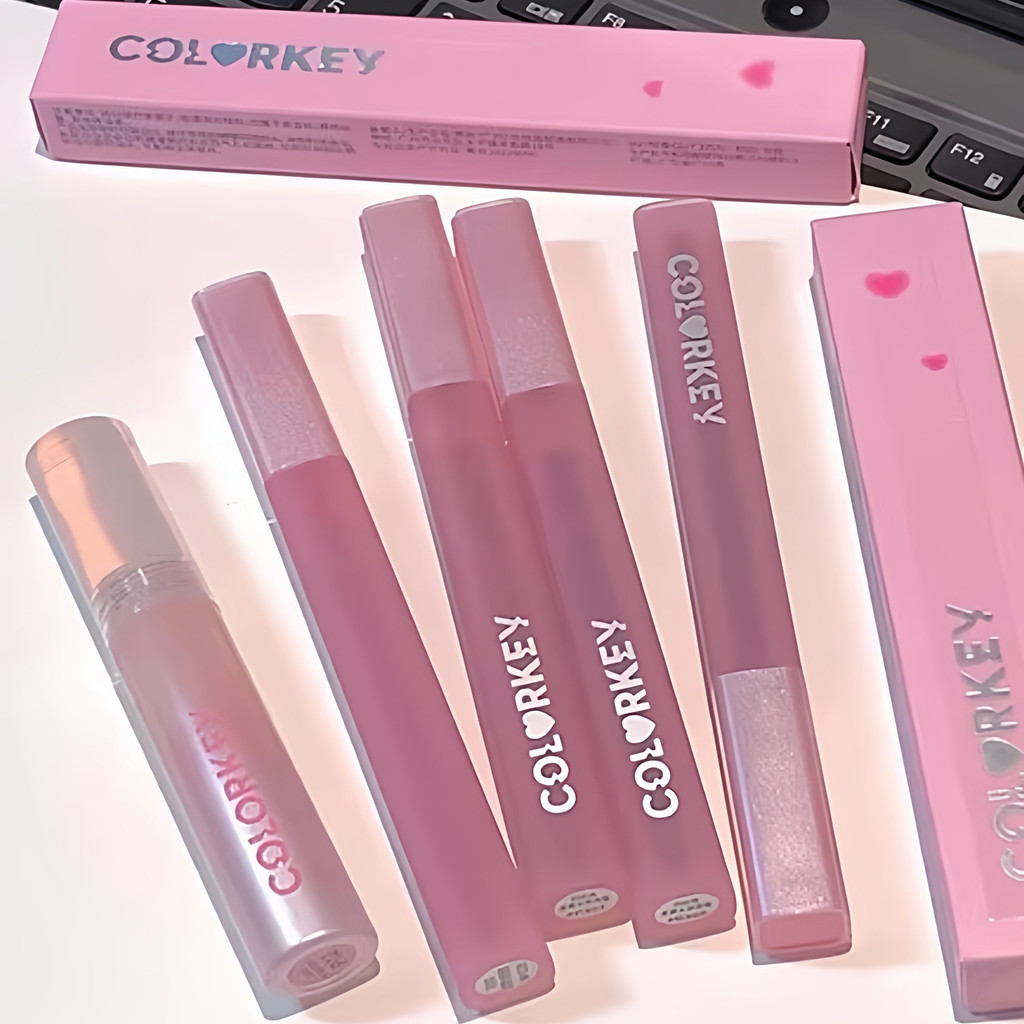 Colorkey Kolaqi Water Mist Lip Dew Cat Claw Tanabata Làm trắng môi Glaze p307 Trà sữa Màu r300 Độ bã