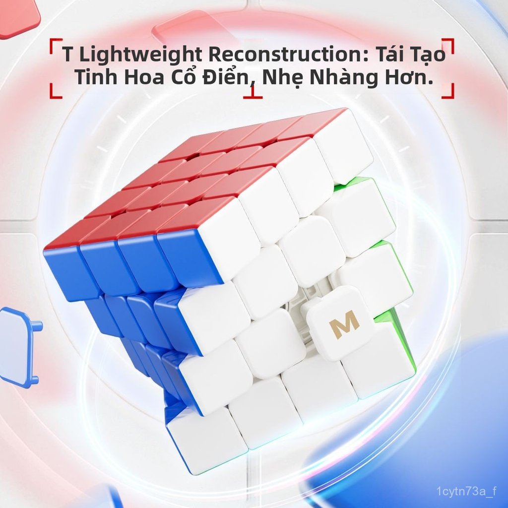 Rubik 4x4 MGC Elite nam châm cao cấp, xoay cực trơn mượt, phụ kiện chuyên nghiệp cho game thủ thi