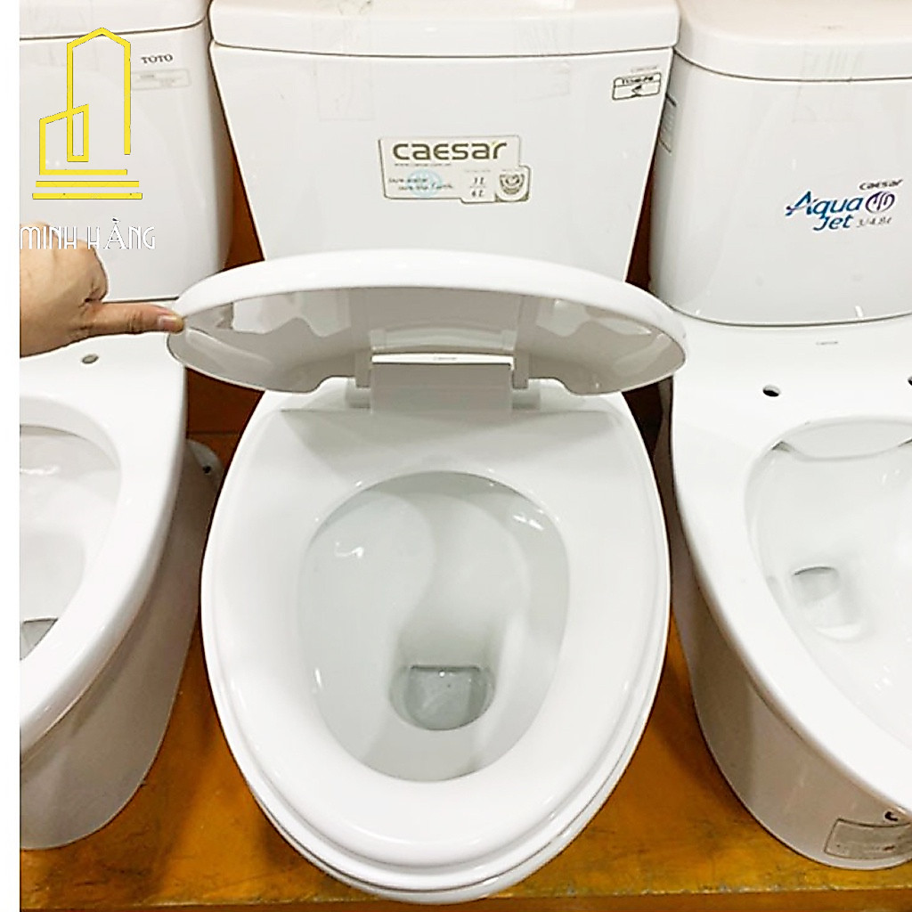 [HA07] Nắp bồn cầu CAESAR  đóng rơi êm thay cho bồn cầu CAESAR CD1330, CD1331, CD1340, CD1341, CD134