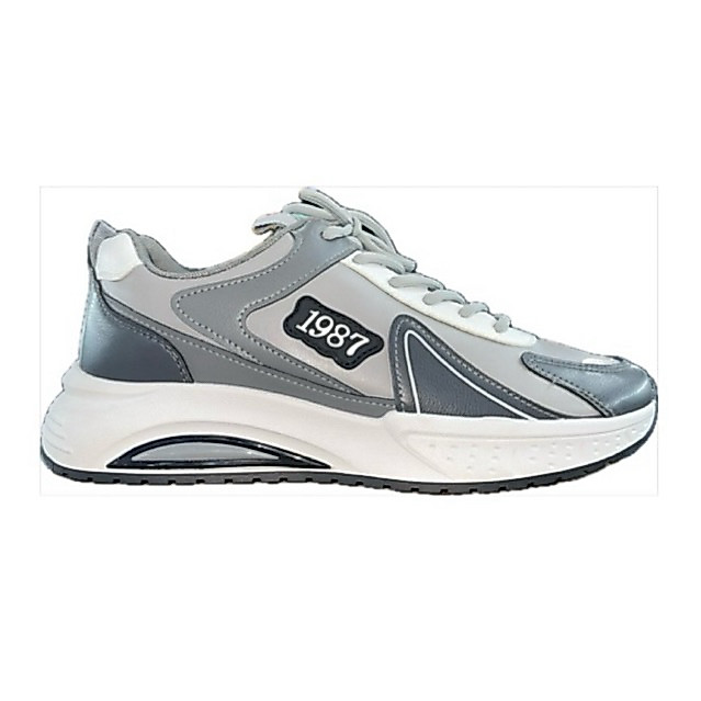 TH's Giày Sneaker FASHION1987 siêu bền siêu êm (xám, đen)