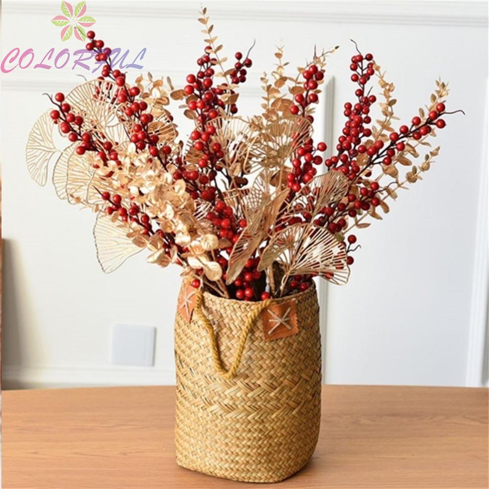 Elegant Artificial Golden Eucalyptus Leaves High Quality 45cm For Wedding