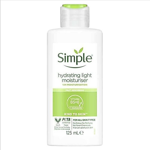 💚 Kem dưỡng ẩm Simple Hydrating Light Moisturiser 125ml – Dạng gel nhẹ, cấp ẩm, không bết dính