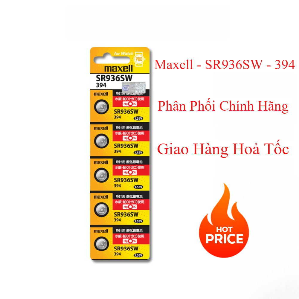 Pin Maxell SR936SW / 394 (Đồng Hồ Đeo Tay) -  Chính Hãng