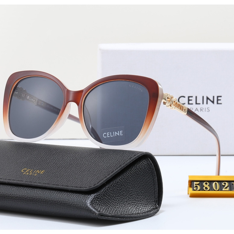Kính râm hình bướm xu hướng thời trang Celine uv400 Kính râm thông thường sang trọng Tất cả các trận