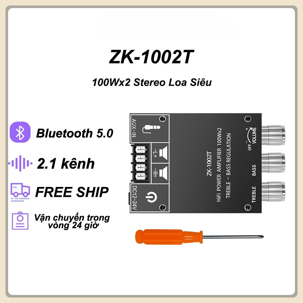 ZK-1002T HIFI 2.0 Kênh AUX/Bluetooth-Tương Thích với 5.0 TPA3116D2 Mô-đun Âm Thanh 100Wx2 Stereo Loa