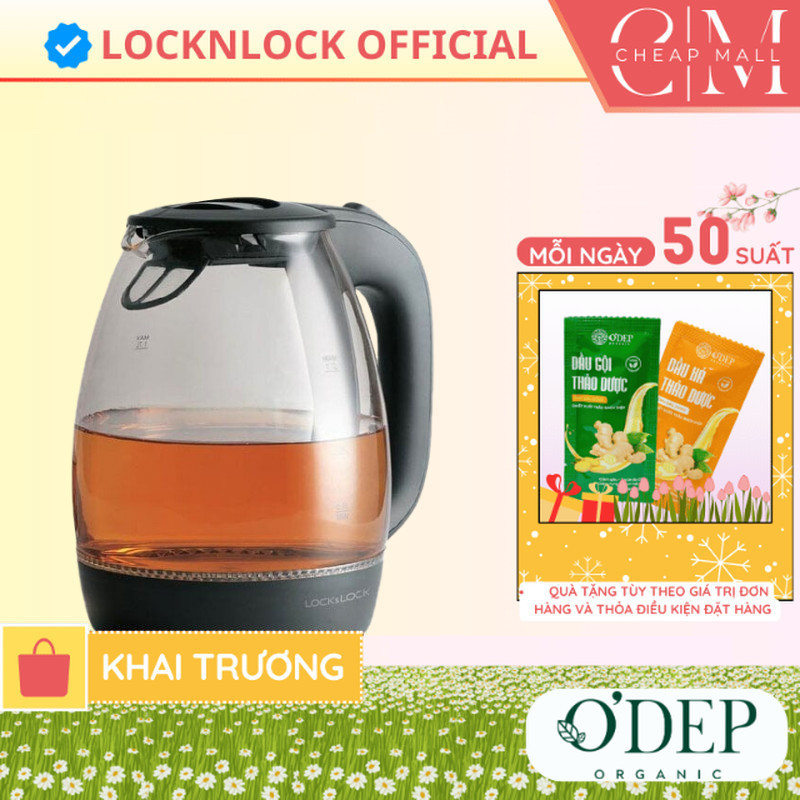 Ấm đun nước siêu tốc LocknLock 1.7L 1850W - Chính hãng  EJK432 - CHEAP CHL