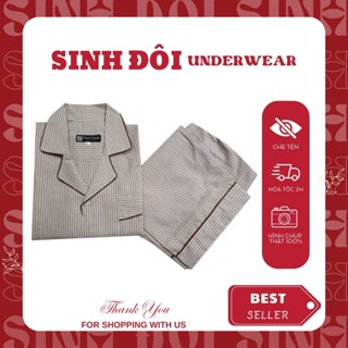    Bộ PYJAMA CAO CẤP   Pijama nam trung niên kate Nhật Thịnh mặc nhà mặc ngủ dài tay ngắn tay quần dài mềm mịn 