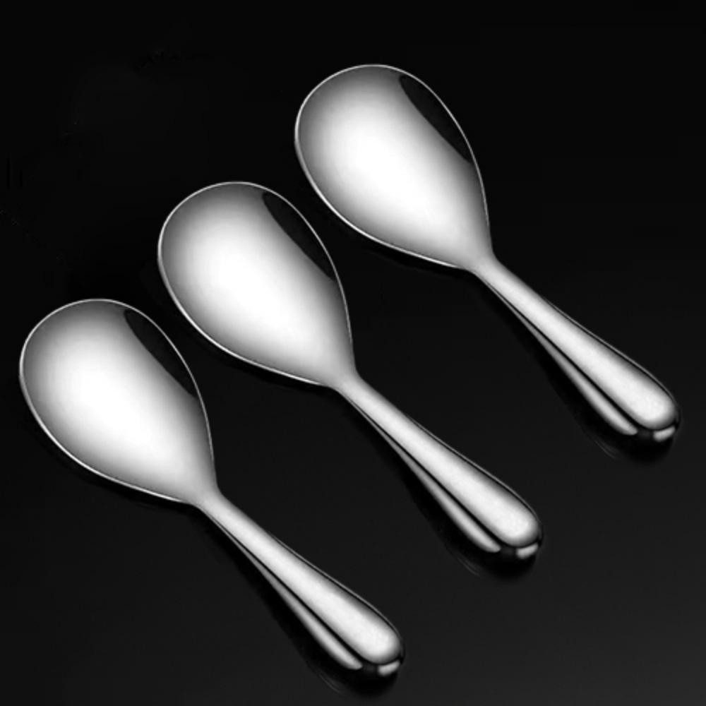 Stainless Steel Rice Spoon Serving Rice Non-stick Rice Spoon Extra Thick Resistant Rice Spoon