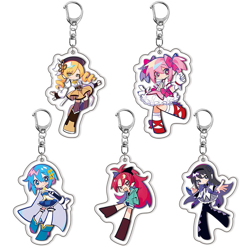 Anime Puella Magi Madoka Magica Keychain Kaname Akemi Homura Miki Sayaka Tomoe Mami Kyoko Pendant