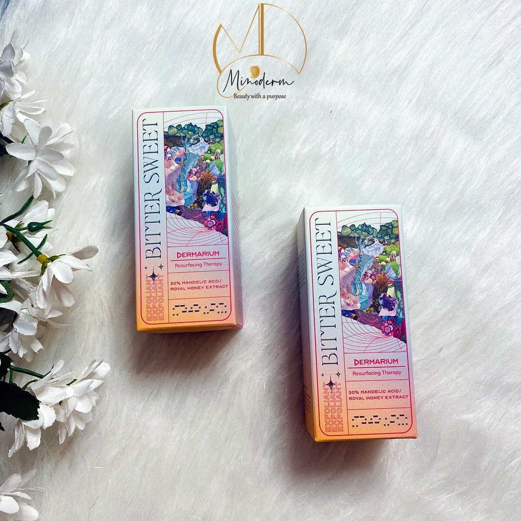 Ảnh 3 của Tẩy tế bào chết Dermarium Bitter Sweet thay da hoá học tại nhà , tẩy da chết, làm sáng da 10ml