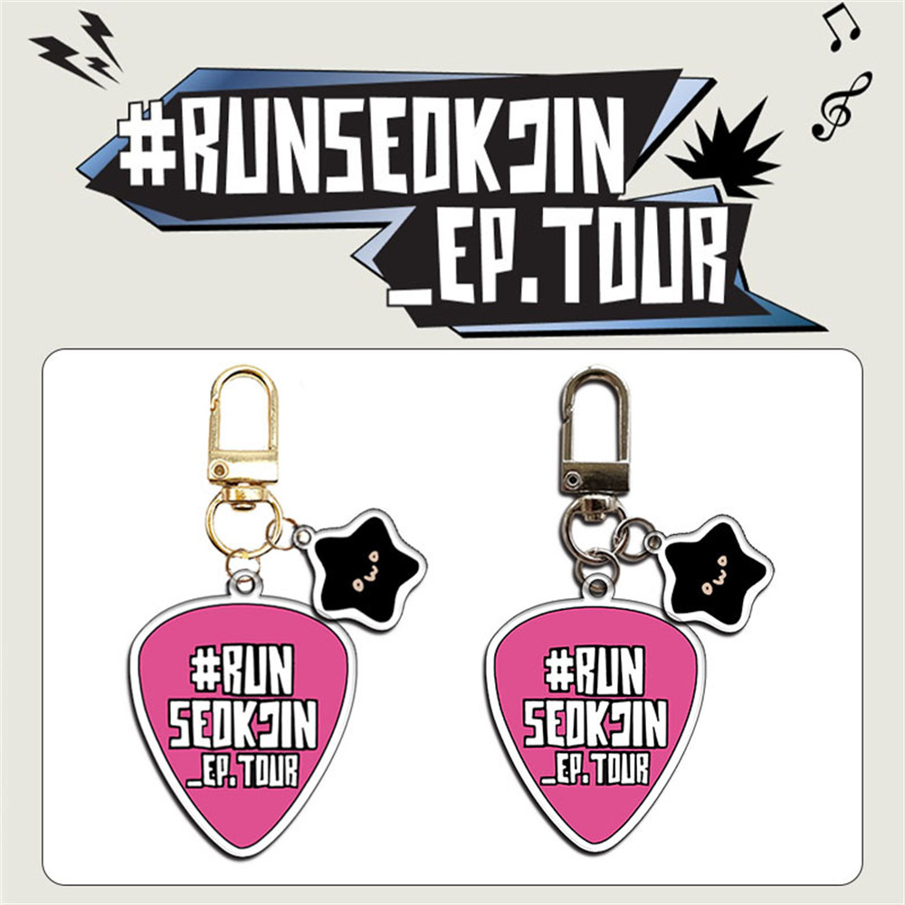 KPOP JIN Fashion Keyring World Tour RUNSEOKJIN_EP Concert Acrylic Two-Sided Keychain Pendant Bag