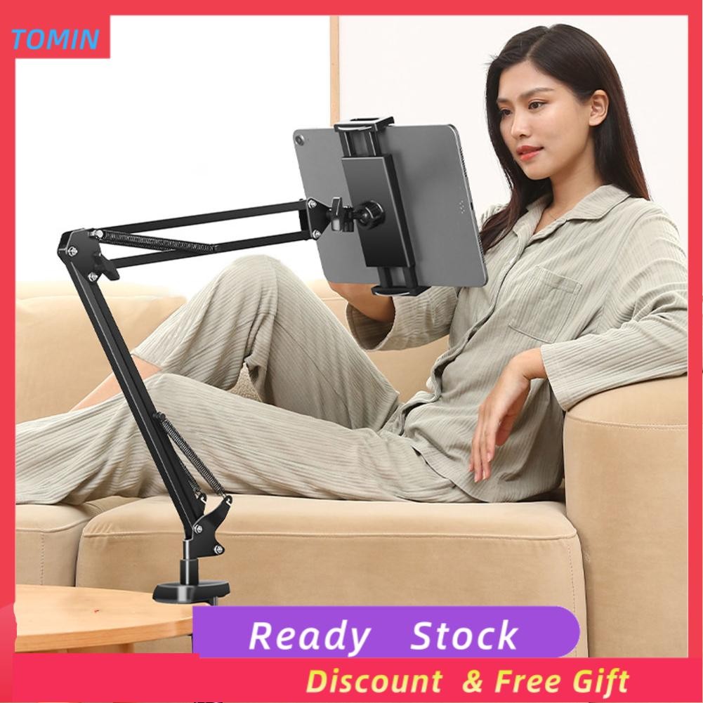 Tominihouse Tominihouse Dauz Tablet Kẹp tương thích rộng Khung giá treo điện thoại Long ARM
