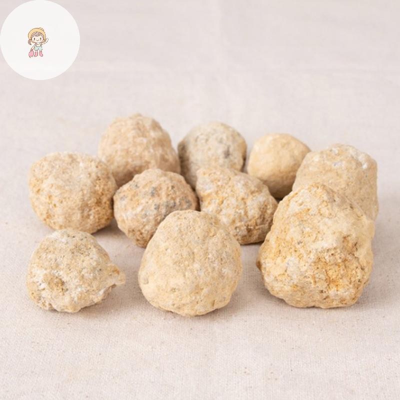 FOT Geode Mã Não Pha Lê Khoáng Tinh Thể Trắng Tự Nhiên Khoang Đá Không Đều TH