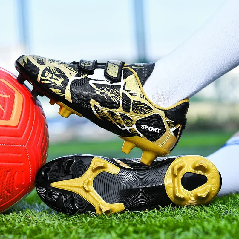 Giày Bóng Đá Trẻ Em Hợp Thời Trang In Hình Bé Trai Bóng Đá Cleats Giày Móc & Vòng Trẻ Em Tập Luyện F