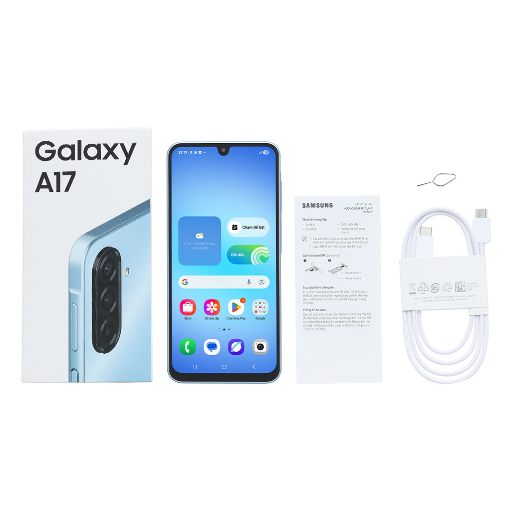 Điện thoại Samsung A17 4G 8/128GB Xanh | HUỲNH GIAO