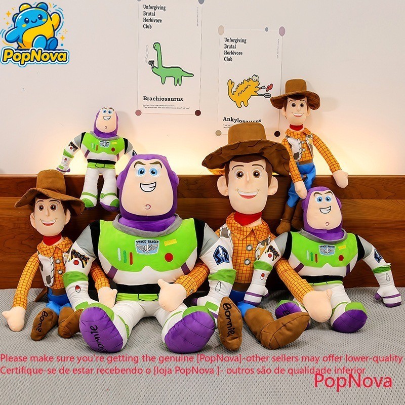 Câu Chuyện Đồ Chơi Búp Bê Sang Trọng Buzz Lightyear Woody Jessie Cowboy Woody Dâu Gấu Nhồi Bông Sang