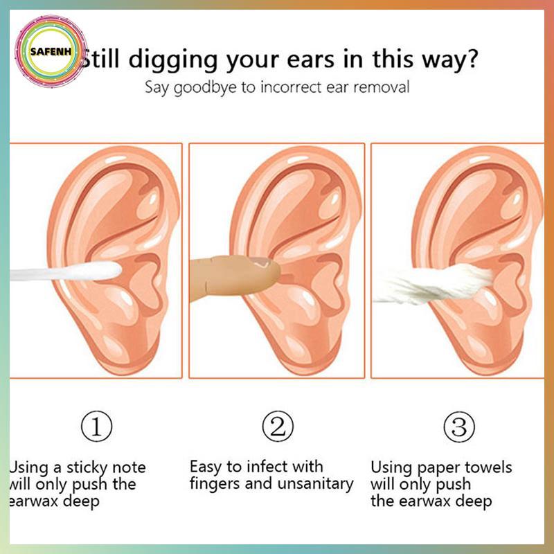 SAFENH Ear Wax Piers Cleaner Thép không gỉ Earpi Wax Remover Curette Care Ear Pi Cleaner Ear Cleaner