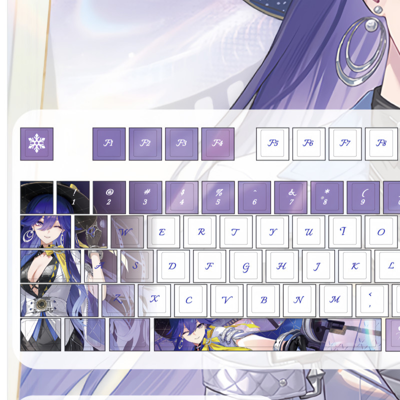 Gió hú Sóng Keycaps 120 Phím Anh Đào Hồ Sơ Nhuộm Thăng Hoa PBT Wooting Aula F75 Cơ Anime Keycap Luci