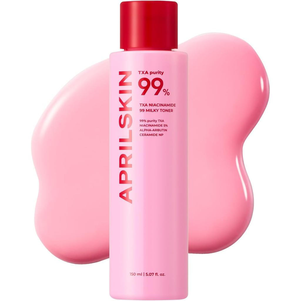 APRILTXA + Niacinamide99PinkMilkyToner|99% Độ thầuTXA3% + Niacinamide5% forBrightening|Tấn công nắm 