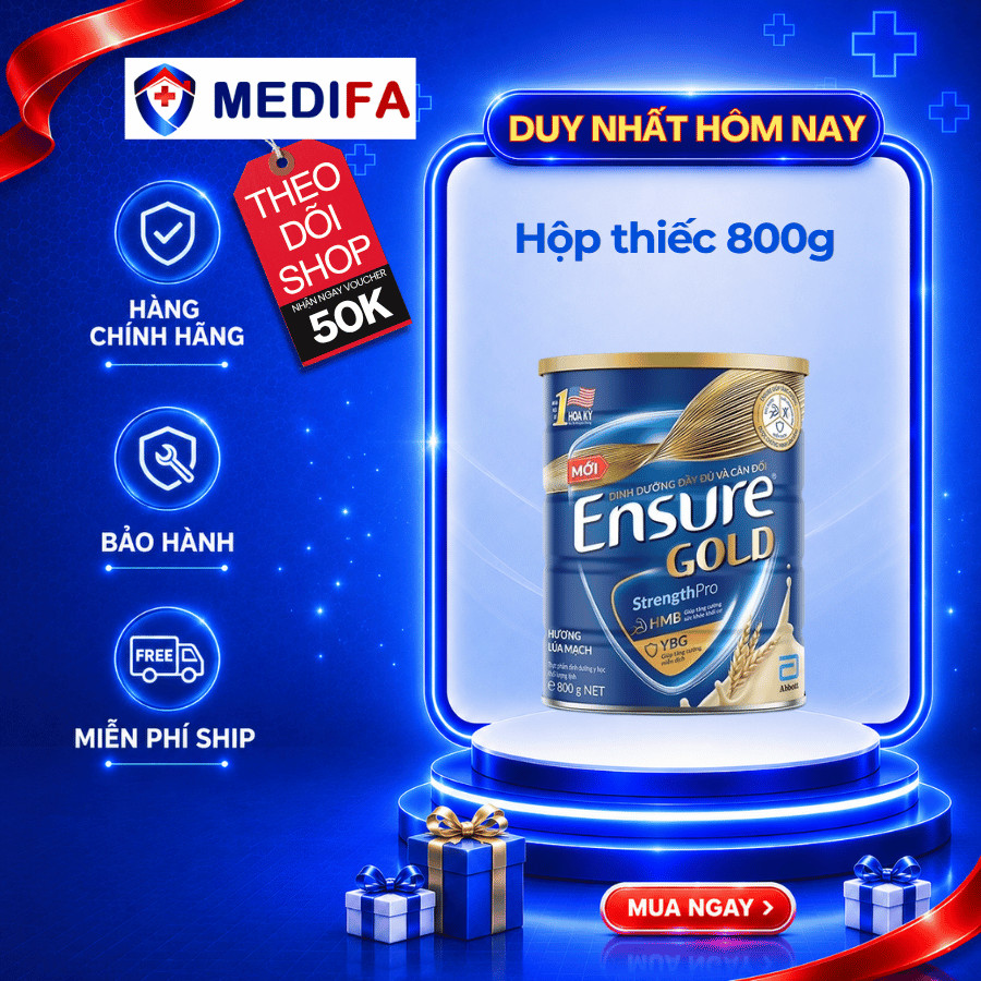 Sữa Bột Ensure Gold Abbott (HMB) 850g/800g Hương Lúa Mạch
