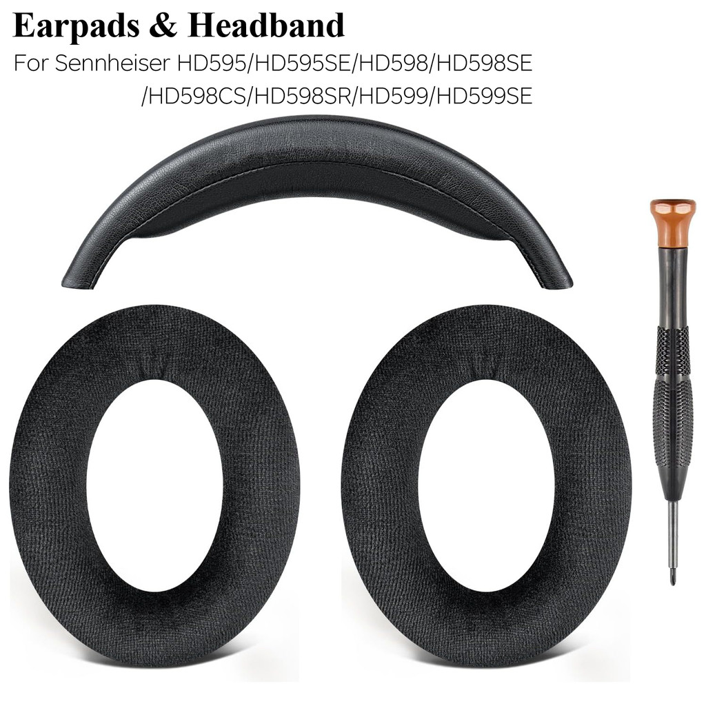 Miếng đệm tai nghe & băng đô cho tai nghe Sennheiser HD595 / HD595SE / HD598 / HD598SE / HD598CS / H