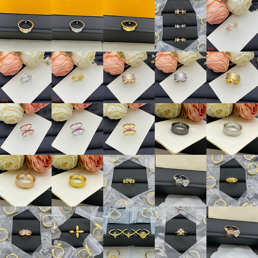 High-end ring L Alphabet rings: a collection of trendy and fashionable women's alphabet rings