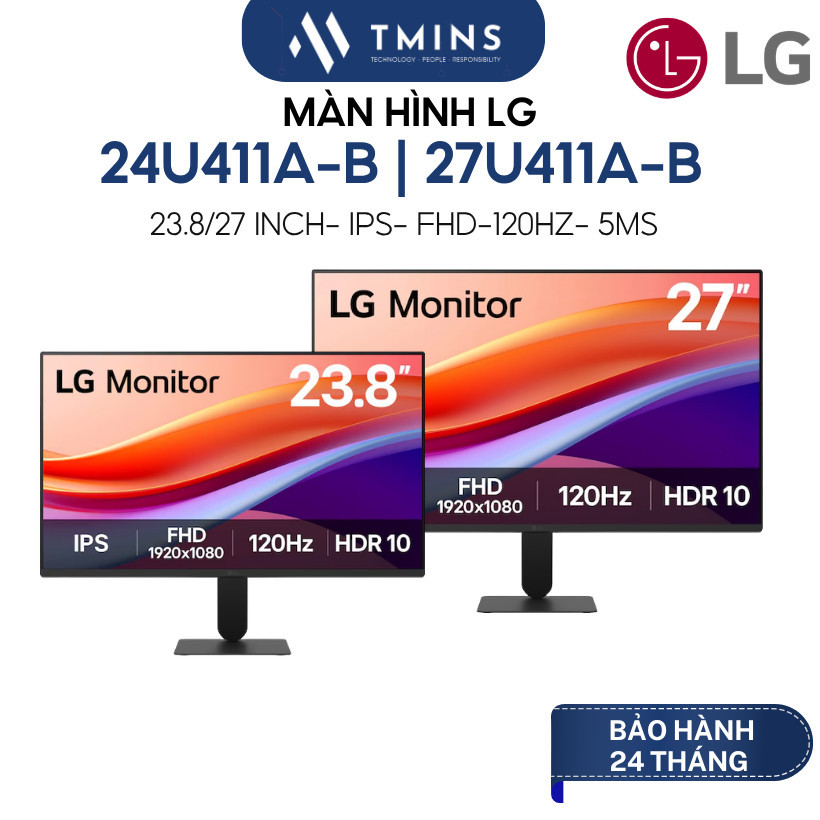Màn Hình LG 24U411A-B | 27U411A-B (23.8 | 27 inch - IPS - FHD - 120Hz - 5ms) - Hàng chính hãng
