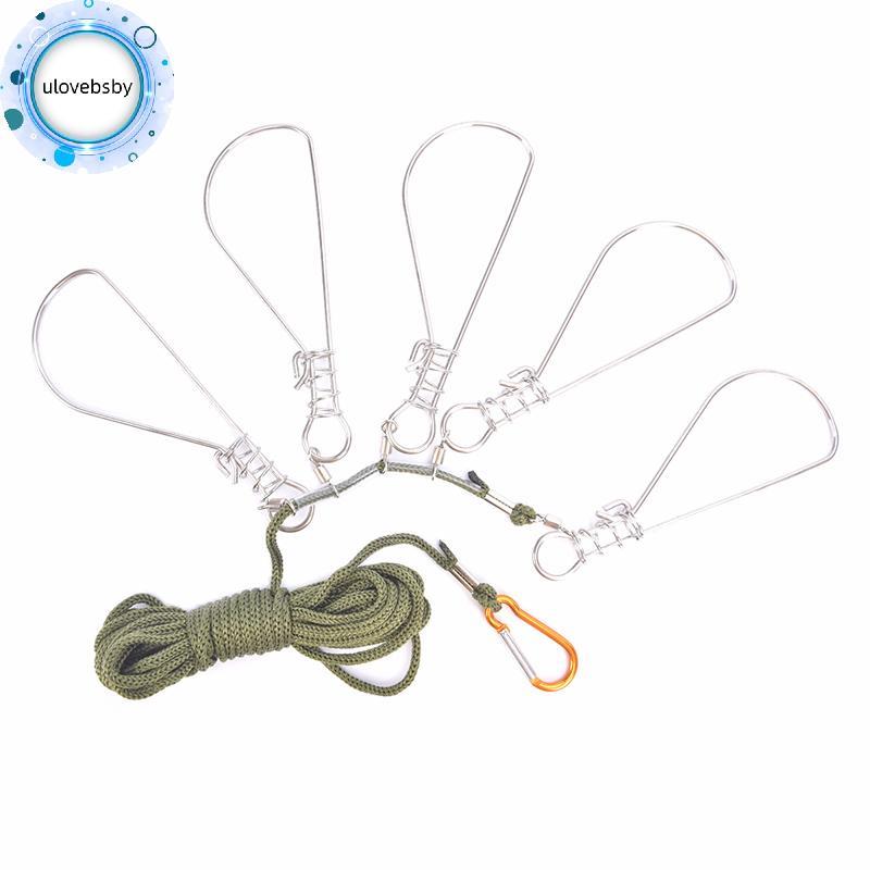 Ulovebsby Fishing Lo Bule Fishing Snaps Chain Stringer With Float Live Fish Lo Belt VN