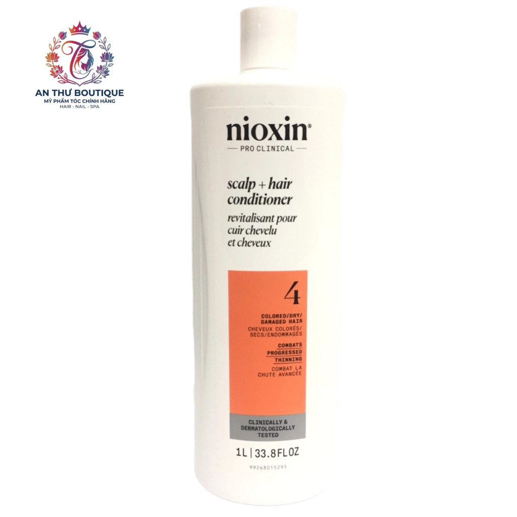 Dầu xả chống rụng tóc Nioxin System 4 Conditioner 1000ml ( New 2027 ) - Colored Hair .AT