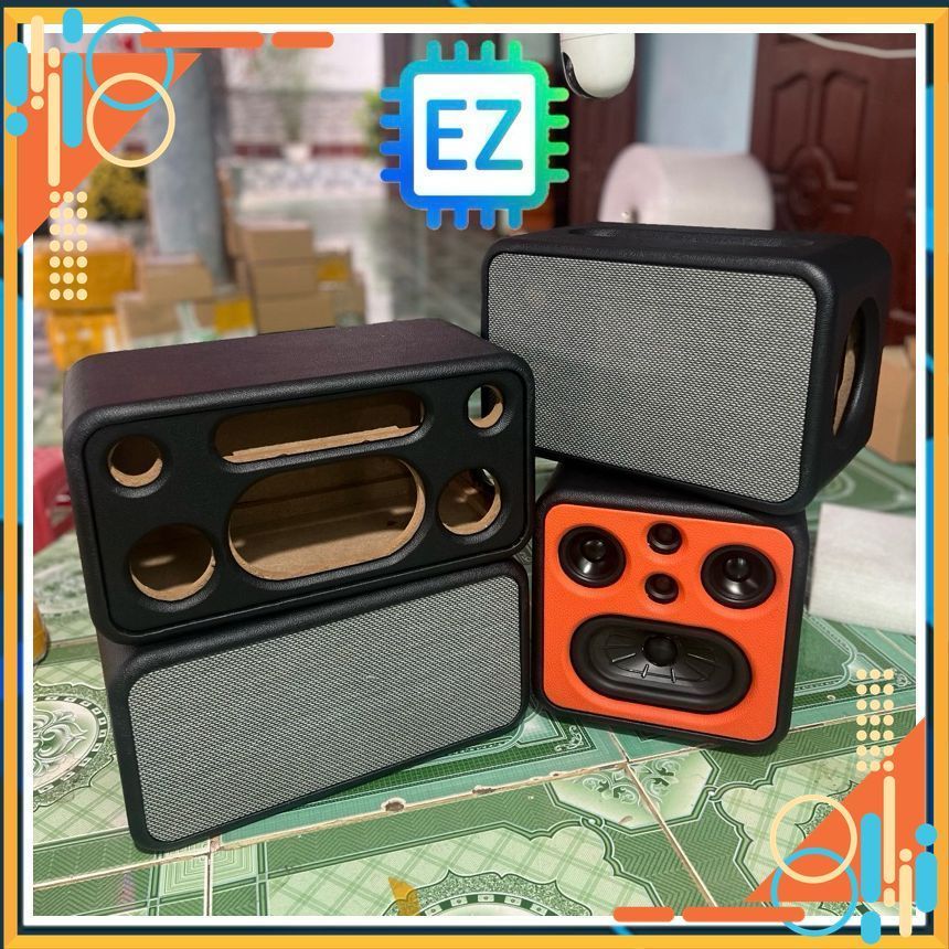 Thùng loa, box loa 2.1 bo cạnh cho combo Sub boombox 3 dùng cộng hưởng bọc da ecang hoàn thiện