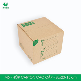 M6 - 20x20x15 cm - Combo 20 hộp carton đóng hàng cao cấp - Thùng carton gói hàng | Magix Packaging