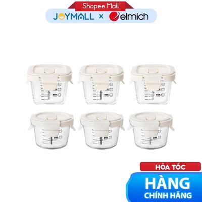 Bộ Ba Hộp Thủy Tinh Bảo Quản Thực Phẩm Cho Bé Elmich BabyCare EL0027 EL0006, Hàng Chính Hãng-JoyMall