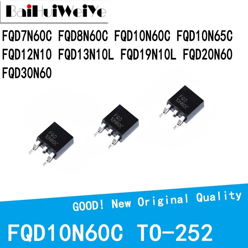 5 Chiếc FQD12N10 FQD10N65C FQD13N10L FQD19N10L FQD20N60C FQD30N06 TO-252 Hiệu Ứng Trường Transistor