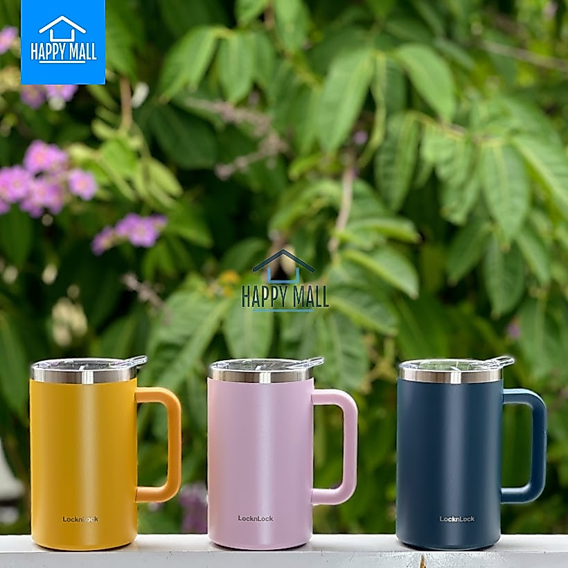 Ly giữ nhiệt Lock&Lock LHC4320 Flat Table Mug 730ml Happy Mall