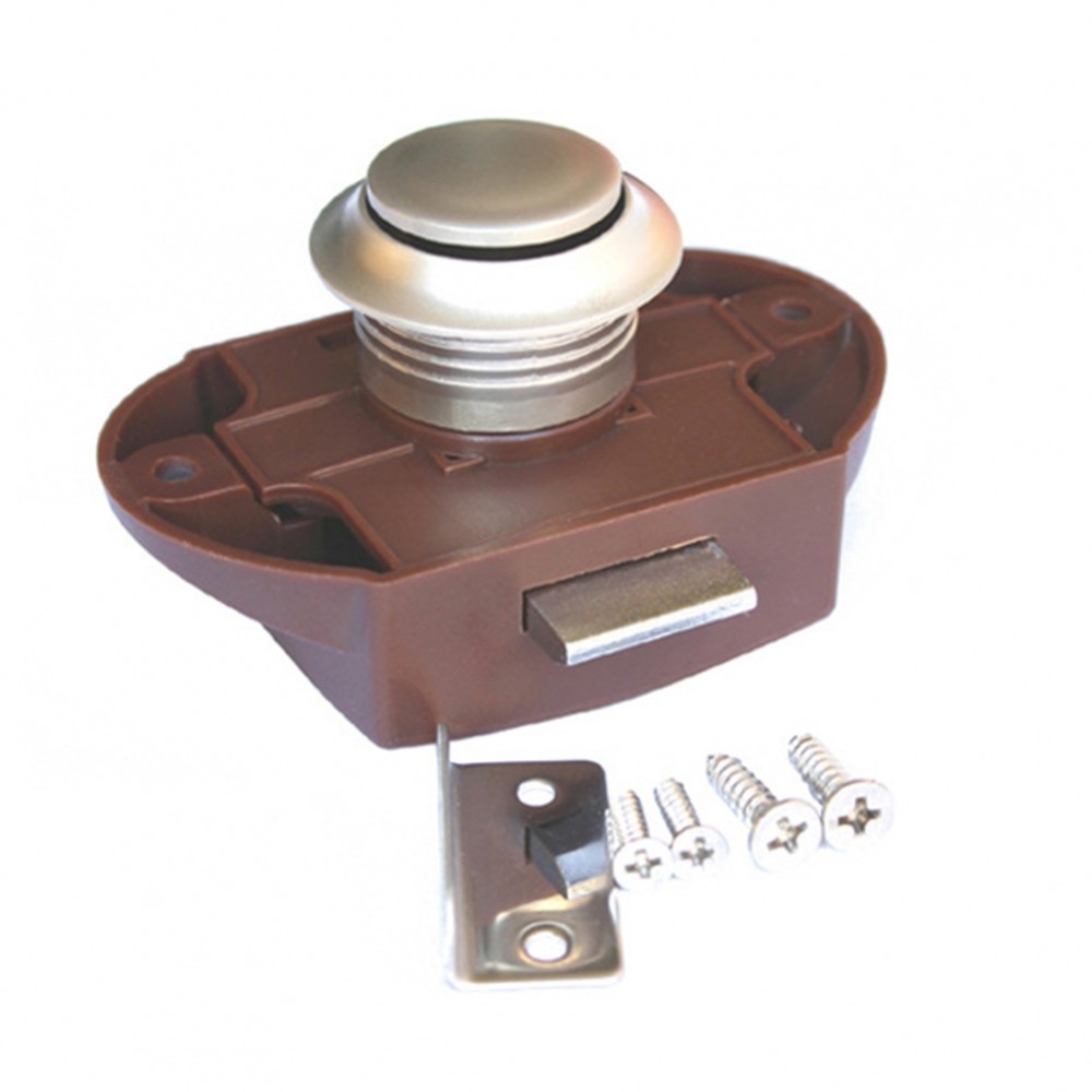 [DOLLDOLL-VN]Push Button Lock 15mm-20mm ABS Lock Housing Zinc Latch Simple Installation
