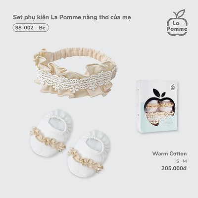 Set phụ kiện La Pomme nàng thơ của mẹ - Sợi Warm Cotton ấm áp và thoáng khí – Bé gái - S/M